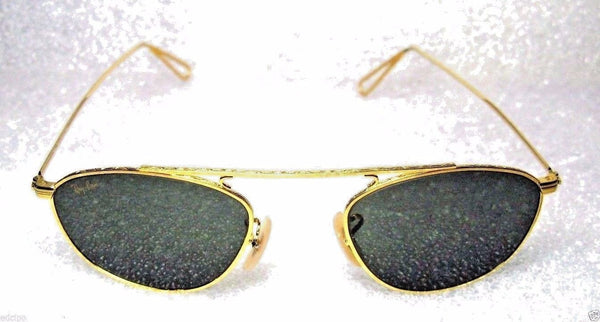 RAY-BAN *NEW VINTAGE B&L Mod-AVIATOR W2003 Pinpoint Etched 24kGP *NOS SUNGLASSES - Vintage Sunglasses 