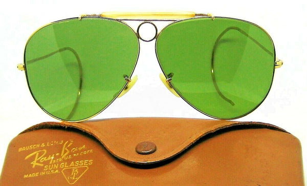 Ray-Ban USA Mint Vintage 1950s B&L 12k GF Aviator RB-3 Bullet Shooter Sunglasses