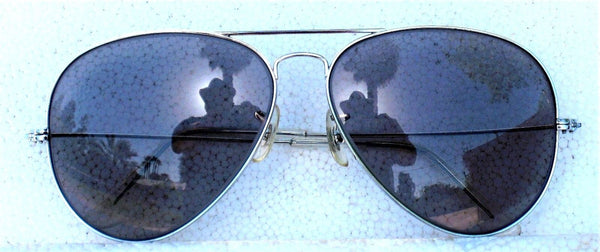 Ray-Ban USA *NOS Vintage B&L Aviator Blue *Changeable White Gold *NEW Sunglasses - Vintage Sunglasses 