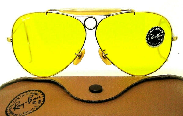 Ray-Ban USA Vintage NOS B&L Aviator Kalichrome BulletHole Shooter New Sunglasses - Vintage Sunglasses 