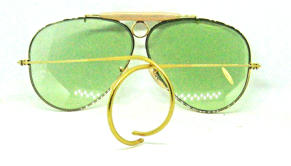 Ray-Ban USA Vintage 70s B&L NOS Aviator Green Changeable Shooter New Sunglasses