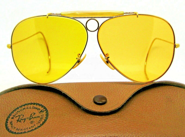 Ray-Ban USA Vintage NOS 70s B&L Aviator Ambermatic Bullet Shooter New Sunglasses - Vintage Sunglasses 