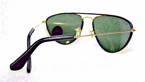 Ray-Ban USA *NOS Vintage *B&L Aviator "Leathers" Fashion Metals W1565 Sunglasses - Vintage Sunglasses 