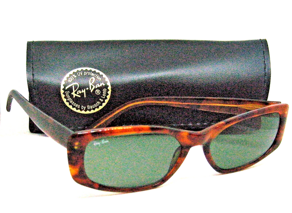 Ray-Ban USA Vintage B&L 80s Fugitive W1954 Mock Tortoise Mint Sunglasses & Case