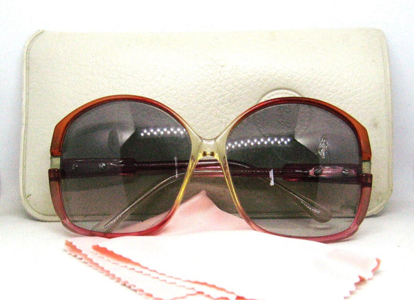 Ray-Ban USA NOS Vintage 1960s B&L Butterfly Style 34 Blue Changeable Sunglasses