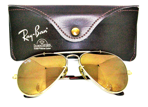 Ray-Ban USA B&L Mint Diamond Hard Aviator Outdoorsman 58mm W1508 Srvr Sunglasses
