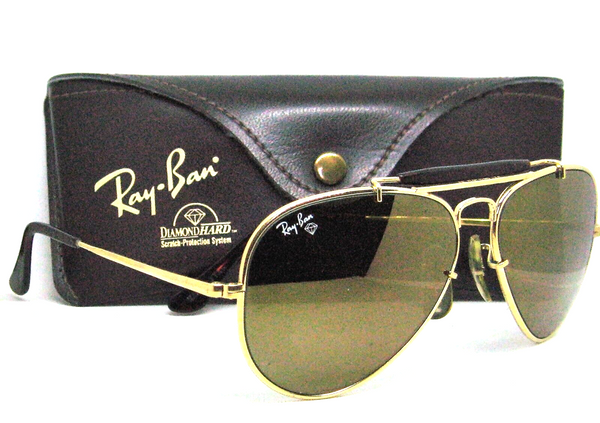 Ray-Ban USA B&L NOS Diamond Hard Aviator Outdoorsman 58mm W1506 Survr Sunglasses