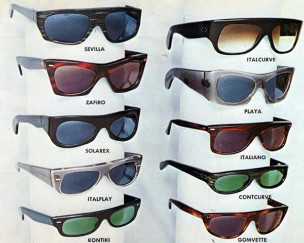 Solflex FAOSA Playa *style Italy 1960s Buddy Holy NOS Sunglasses & Ray-Ban case