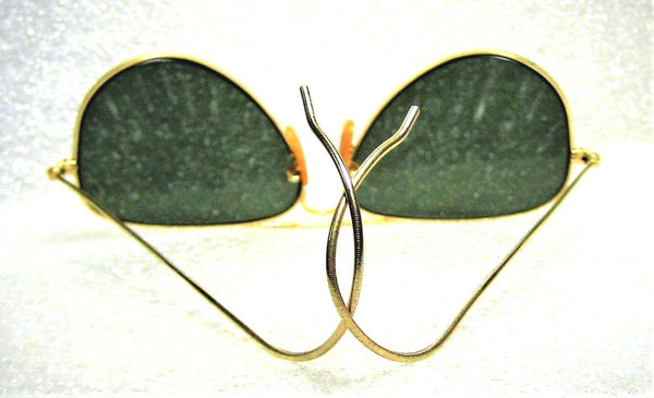 Vintage Ray-Ban USA Rare 1940s B&L Pilot 52 G-15 Aviator 12kGF Sunglasses & Case - Vintage Sunglasses 