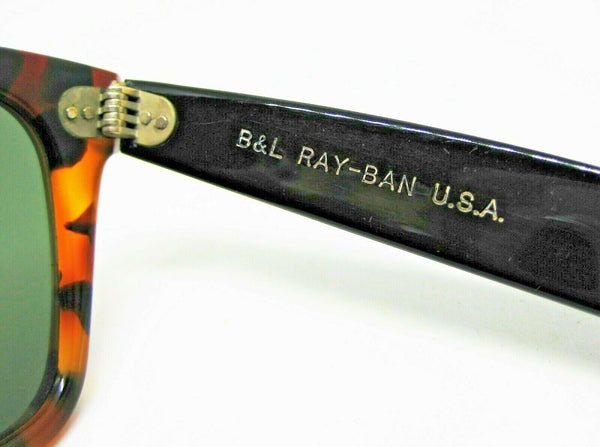 Ray-Ban USA Vintage B&L Mod Wayfarer Elite W1903 G-15 Ebony Tortoise Sunglasses - Vintage Sunglasses 