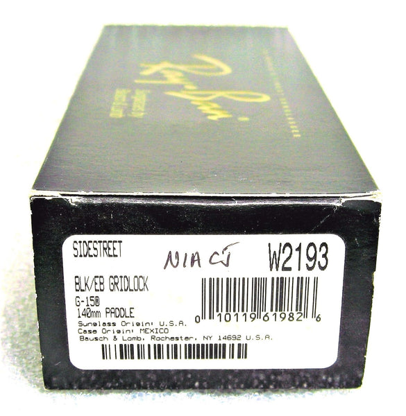 Ray-Ban USA Vintage *NOS B&L SideStreet Gridlock W193 MatBlk NEWinBOX Sunglasses - Vintage Sunglasses 