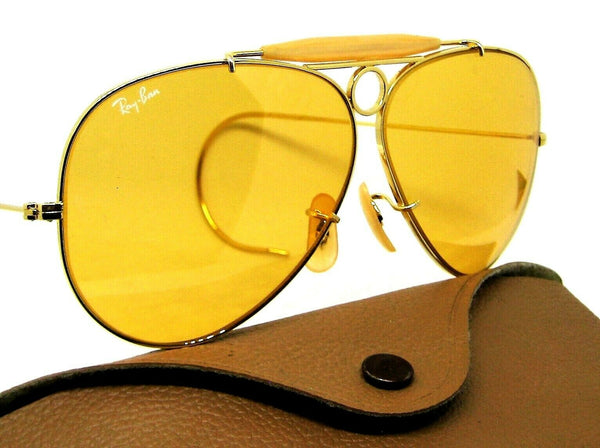 Ray-Ban USA Vintage NOS 80s B&L Aviator Ambermatic Bullet Shooter New Sunglasses