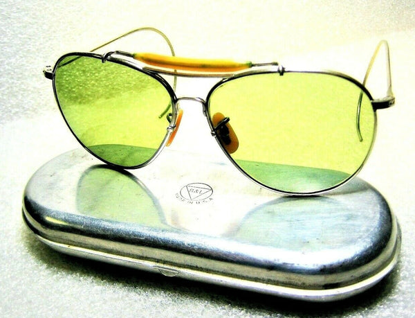 Vintage Pre Ray-Ban USA Aviator WWII Bausch & Lomb USAAF USN AN6531 Sunglasses - Vintage Sunglasses 