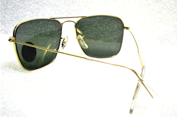 Ray-Ban USA NOS Vintage 1960s B&L Aviator Caravan Pilot 52 New Sunglasses & Case - Vintage Sunglasses 