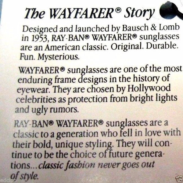 Ray-Ban USA *NOS Vintage B&L Wayfarer "Laramie" W0904 *New in Box Sunglasses - Vintage Sunglasses 