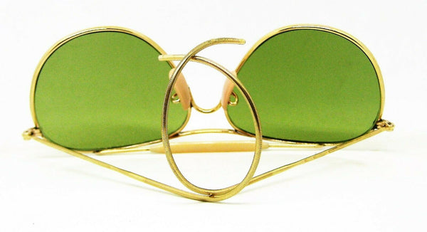 American Optical USA NOS Aviator WWII B&L Ful Vue 12kGF Vintage 40s Sunglasses