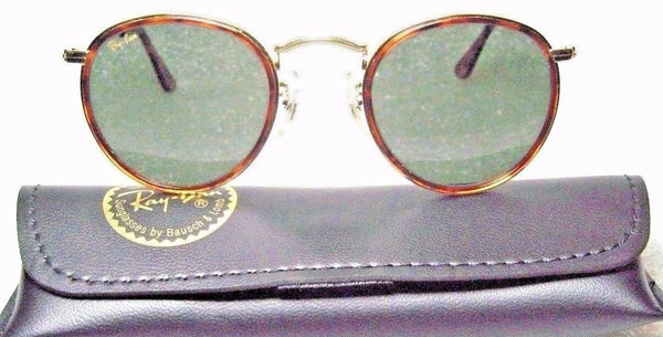 Ray-Ban USA Vintage NOS B&L Tortuga Round W1675 Classic Metals New Sunglasses - Vintage Sunglasses 