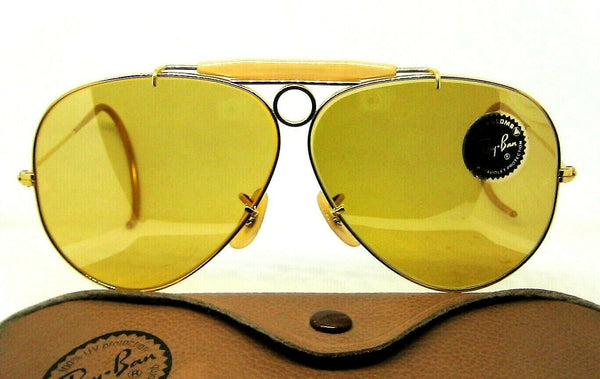 Ray-Ban USA Vintage NOS B&L Aviator Shooter FullMirror Ambermatic New Sunglasses