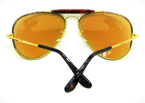 Ray-Ban USA Vintage 80s B&L  Aviator Tortuga  Ambermatic Deep Groove  Sunglasses