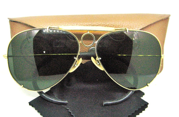 Ray-Ban USA Vintage 1970s B&L Aviator Deluxe Sharp Shooter  62mm G-15 Sunglasses