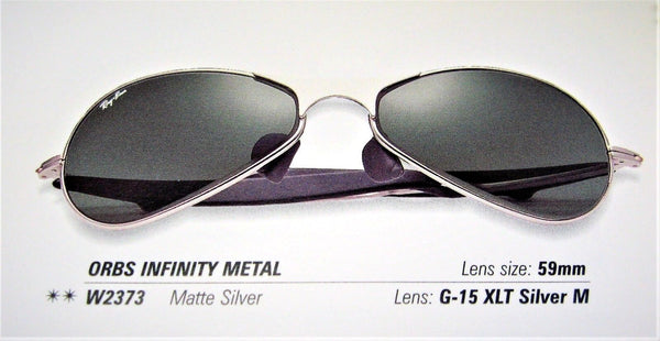 Ray-Ban USA *NOS Vintage B&L "Infinity" Metal W2373 Matte Silver *New Sunglasses - Vintage Sunglasses 