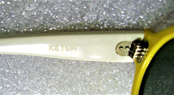 Ray-Ban USA *NOS Vintage 1960s *B&L Rare "Ketch" Ivory-Yellow *New Sunglasses - Vintage Sunglasses 