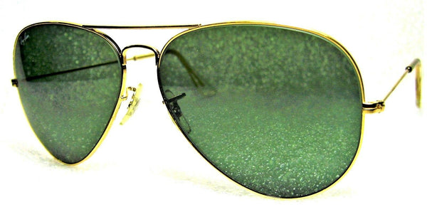 Ray-Ban USA NOS Vintage B&L Aviator Arista 24kGP 58mm G-15 New Sunglasses & Case - Vintage Sunglasses 