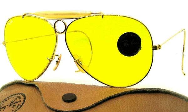 Ray-Ban USA Vintage NOS B&L Aviator Kalichrome BulletHole Shooter New Sunglasses - Vintage Sunglasses 