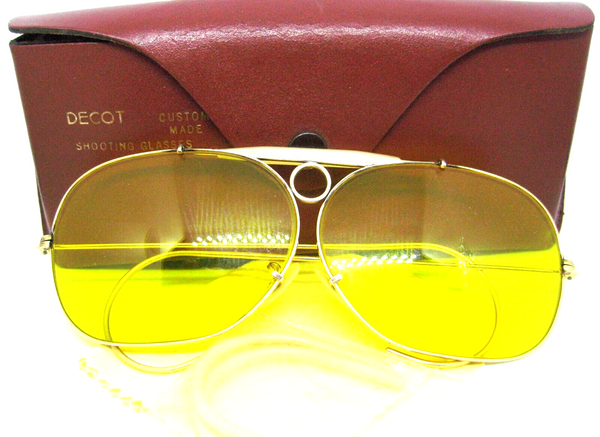 Ray-Ban USA 60s Vintage B&L Kalichrome Aviator 12kGF "Decot" Shooter Sunglasses