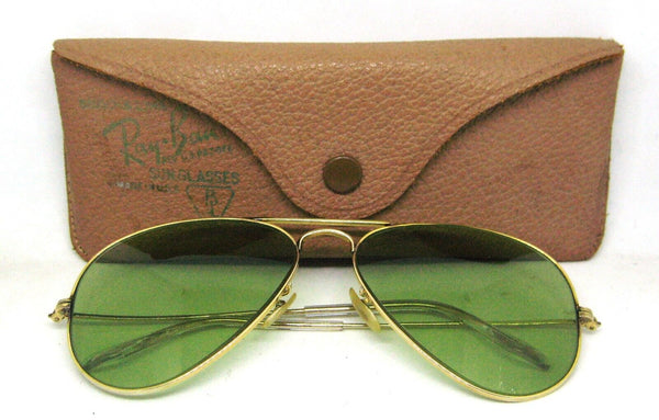 Ray-Ban USA Vintage 1940/50s B&L 58mm RB3 Aviator 12K GF Mint sunglasses