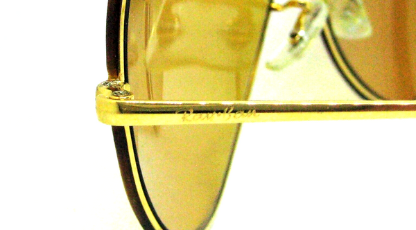 Ray-Ban USA Vintage 80s B&L  Aviator Tortuga  Ambermatic Deep Groove  Sunglasses