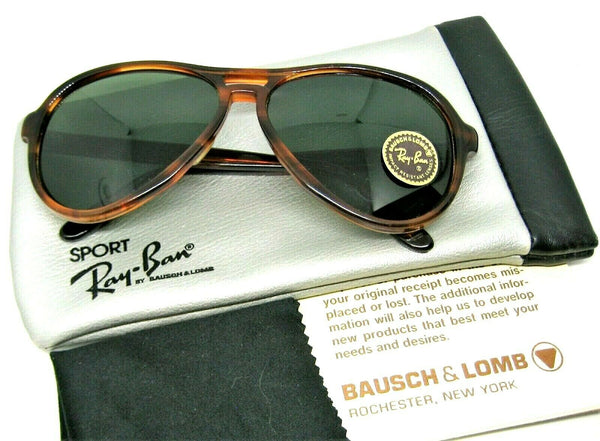 Ray-Ban USA NOS Vintage 1970s B&L Vagabond Sport Tortoise New Sunglasses & Case