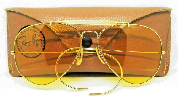Ray-Ban USA Vintage 1970s B&L Aviator Ambermatic Outdoorsman II Mint Sunglasses