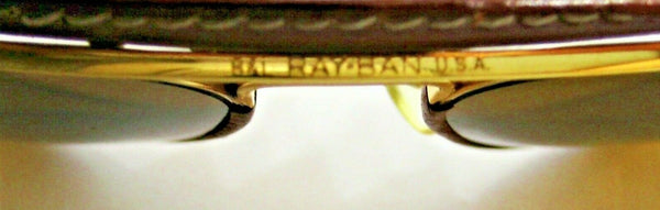 Ray-Ban USA Vintage B&L Aviator Leathers 58mm Brown Photo-Changeable Sunglasses - Vintage Sunglasses 