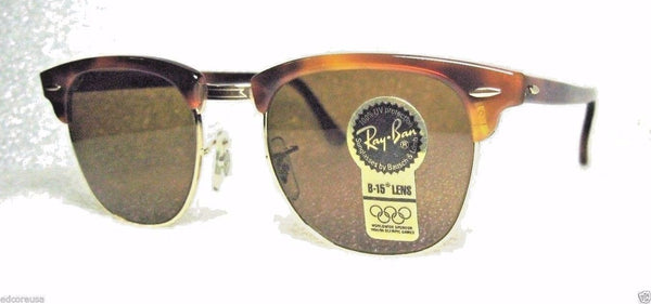 Ray-Ban USA *NOS Vintage B&L "Clubmaster" II W1117 Tortoise *NEWinBOX Sunglasses - Vintage Sunglasses 