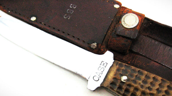 Vintage 1940s CASE Bone Handle Outers Hunting-Skinning Knife BBS & Sheath Mint!