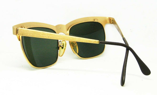 Vintage Ray-Ban USA B&L Gold Wayfarer Nuevo W0755 G-15 Nr Mint Sunglasses & Case