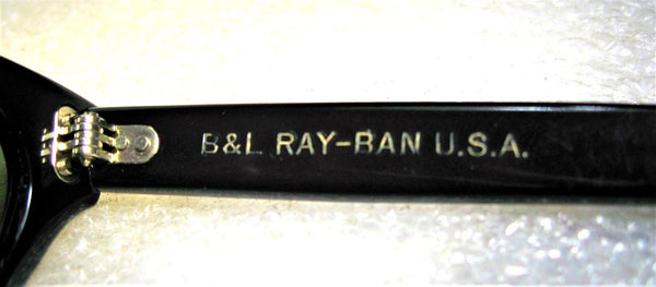 Ray-Ban USA 1950s Vintage NOS B&L Rare Silhouette Black Cateye New Sunglasses - Vintage Sunglasses 