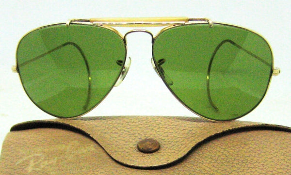 Ray-Ban USA B&L Vintage 50s Outdoorsman 12K GF Aviator RB-3 Nr Mint  Sunglasses