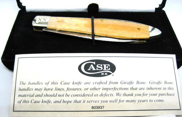 *Rare Case XX USA TBEX1028 SS Tony Bose Giraffe Bone Tear Drop Knife New In Box