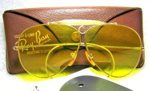 Ray-Ban USA Vintage 1940s B&L Aviator Kalichrome 12kGF Bullet Shooter Sunglasses - Vintage Sunglasses 