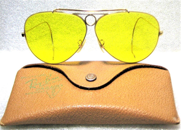 Ray-Ban USA NOS Vintage 1950/60s B&L Aviator Kalichrome 12kGF Shooter Sunglasses - Vintage Sunglasses 