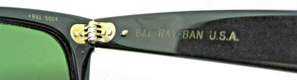 Ray-Ban USA NOS Vintage B&L Wayfarer L2009 G15 5024 Ebony New In Box Sunglasses
