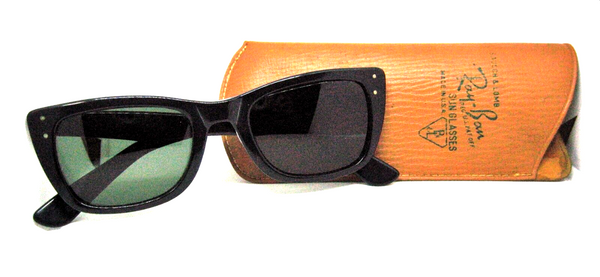 Ray-Ban USA Vintage B&L 1950s Caribbean  Wayfarer Ebony 52mm G-15 Sunglasses