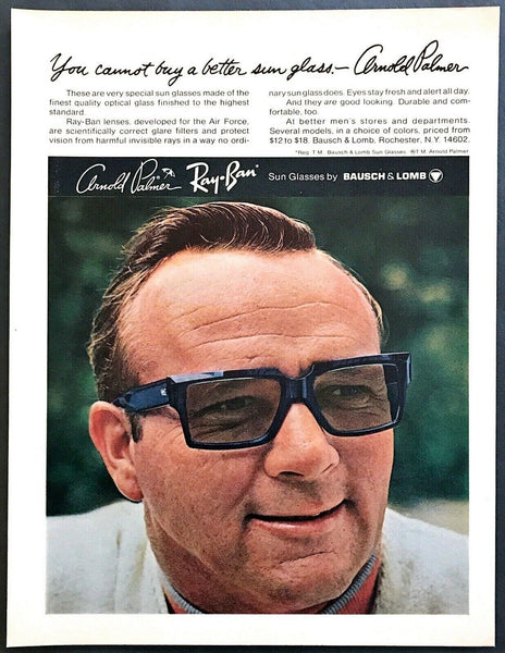 Ray-Ban USA B&L NOS Vintage Rare Arnold Palmer Wayfarer Golf Sunglasses/Frame