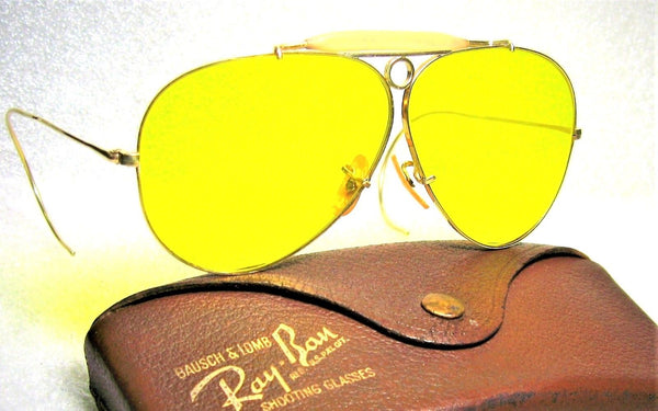 Ray-Ban USA Vintage 1940s B&L Aviator Kalichrome 12kGF Bullet Shooter Sunglasses - Vintage Sunglasses 