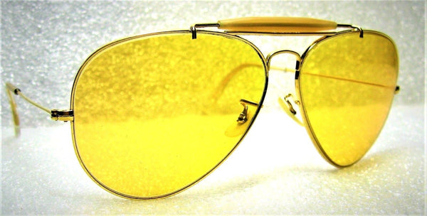 Ray-Ban USA Vintage 1970s B&L Aviator *Ambermatic Outdoorsman *NrMint Sunglasses - Vintage Sunglasses 