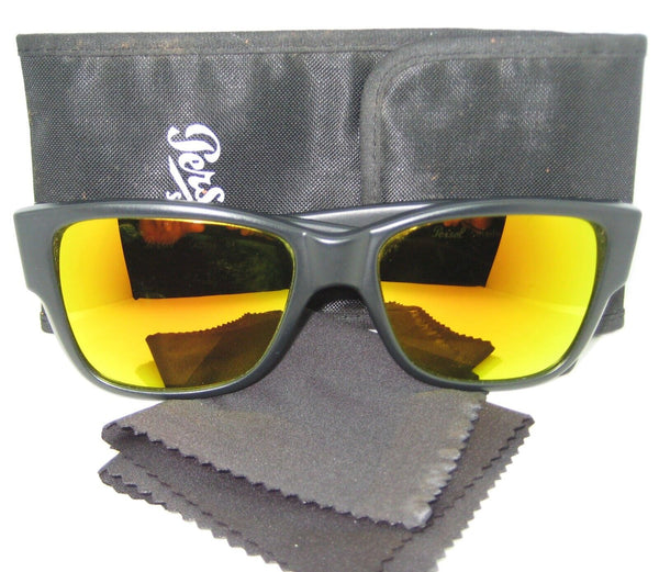 Persol Sport NOS Rare Ratti 40201 Miami Vice Orange lens Matte Black Sunglasses