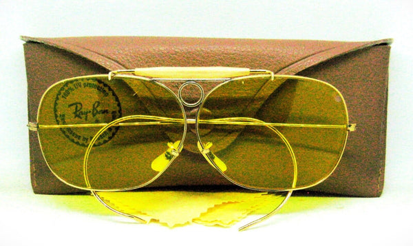 Ray-Ban USA NOS Vintage B&L Kalichrome Aviator 10kGF "Decot" Shooter Sunglasses
