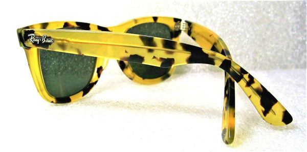 Ray-Ban USA Vintage B&L Rare Limited Wayfarer W0887 Yellow Tortoise Sunglasses - Vintage Sunglasses 